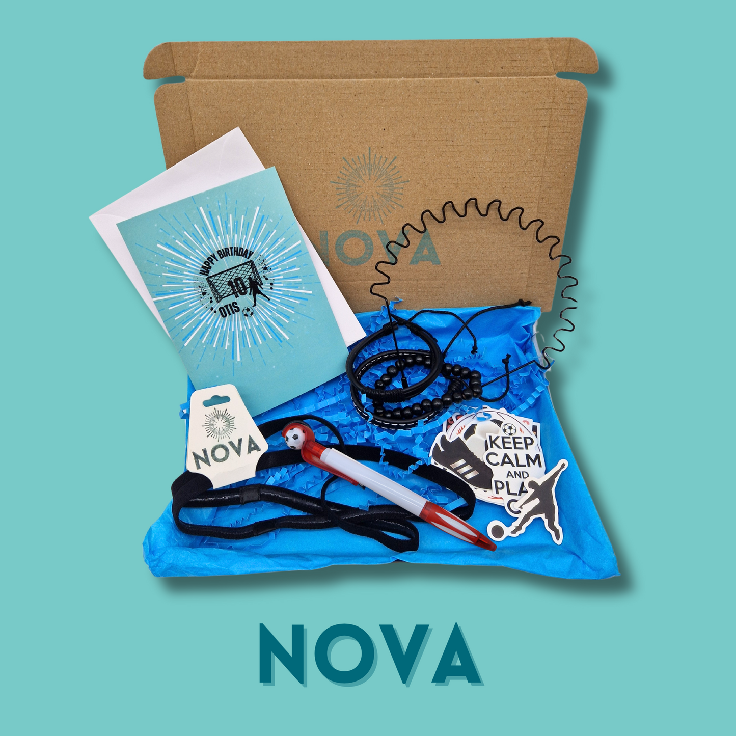 Nova Football Accessory Midi Letterbox Gift + Card (Delivery Included)